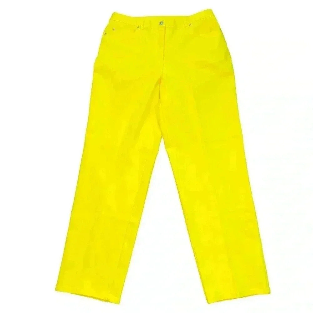 Ruby Rd Bright Yellow Jeans New Without Tags Size 10 - Picture 3 of 10